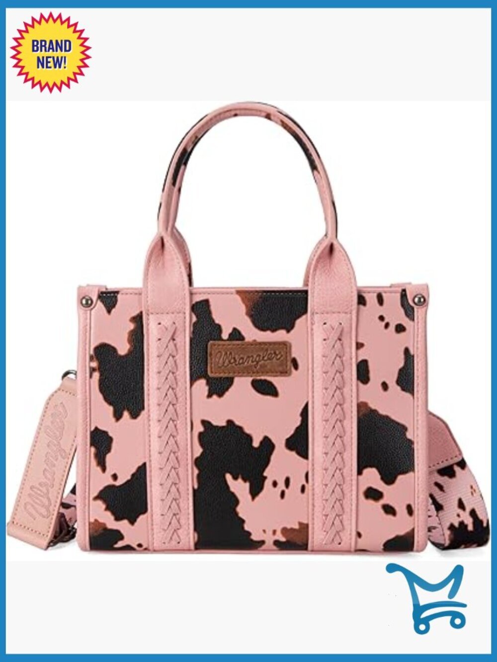 Faux Leather Tote Bag with Guitar Strap, 4 Pockets, Everyday Purse